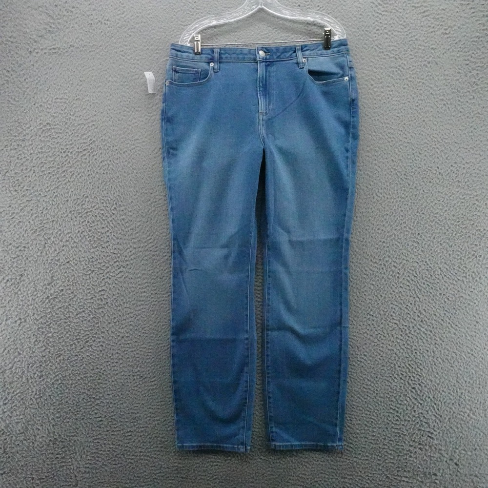 Members Mark Women High Rise Straight Leg Jeans Medium Wash Size 14 NEW